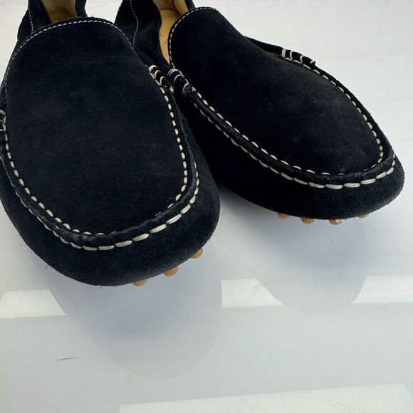 M Gemi Italian Black Suede Loafers 42 Men’s 9 - Picture 4 of 7